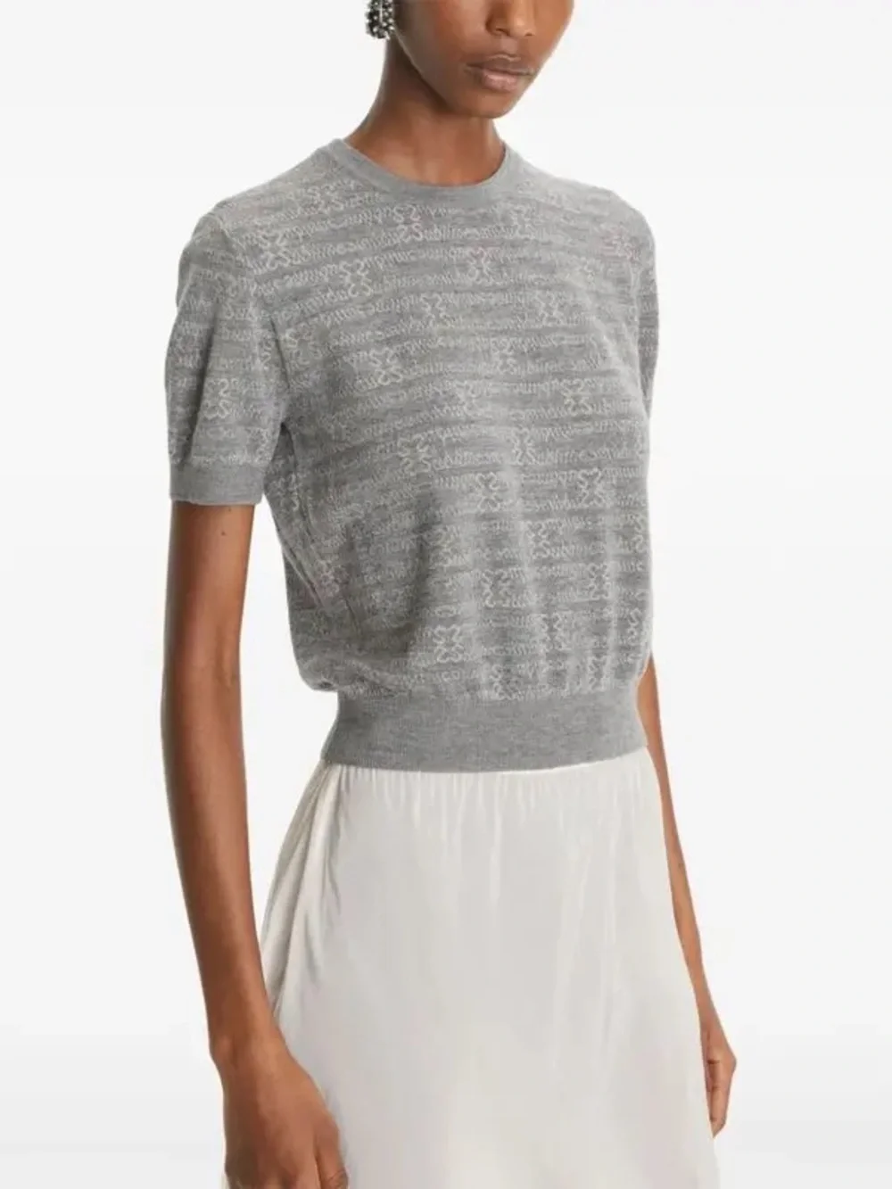 TORY BURCH Sublime Wool Mockneck Short Sleeve‎ Sweater